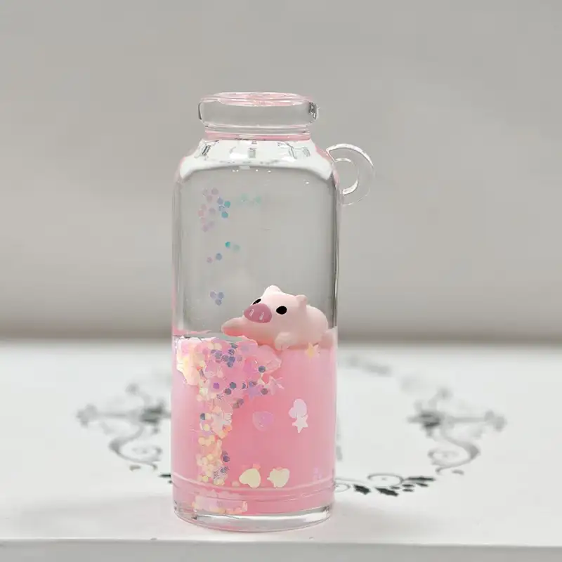 牛乳瓶液体キーホルダー