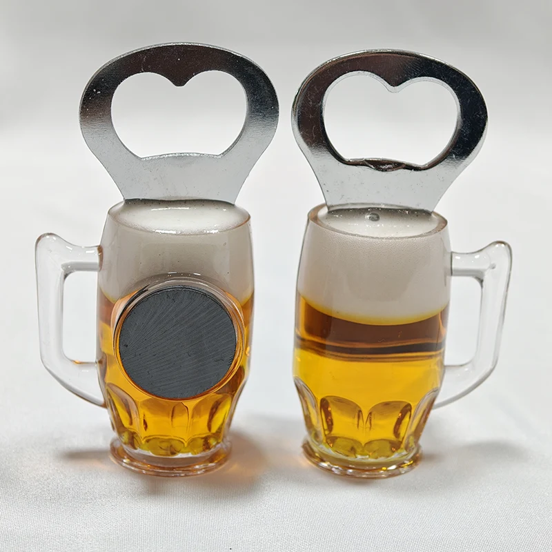 模擬ビールジョッキオープナークリエイティブ冷蔵庫マグネット